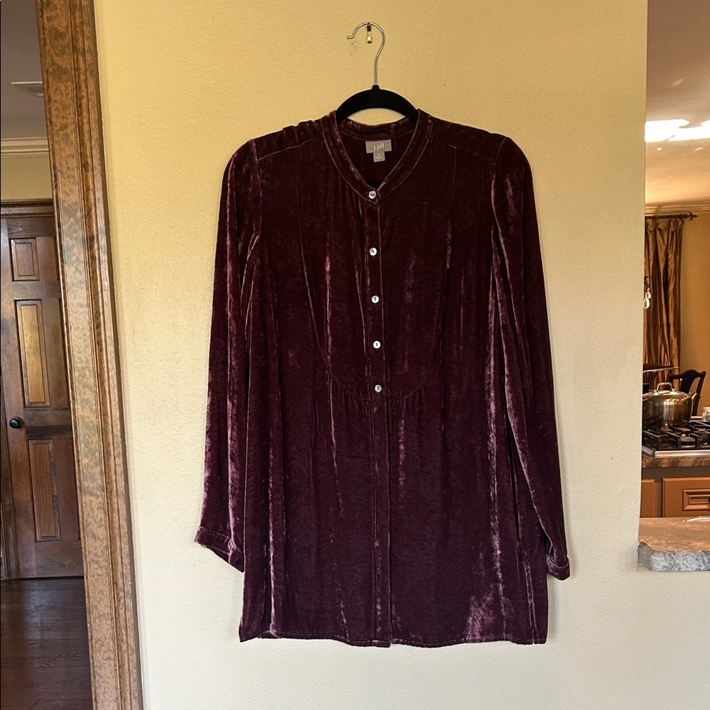 Velvet Button-Up tunic